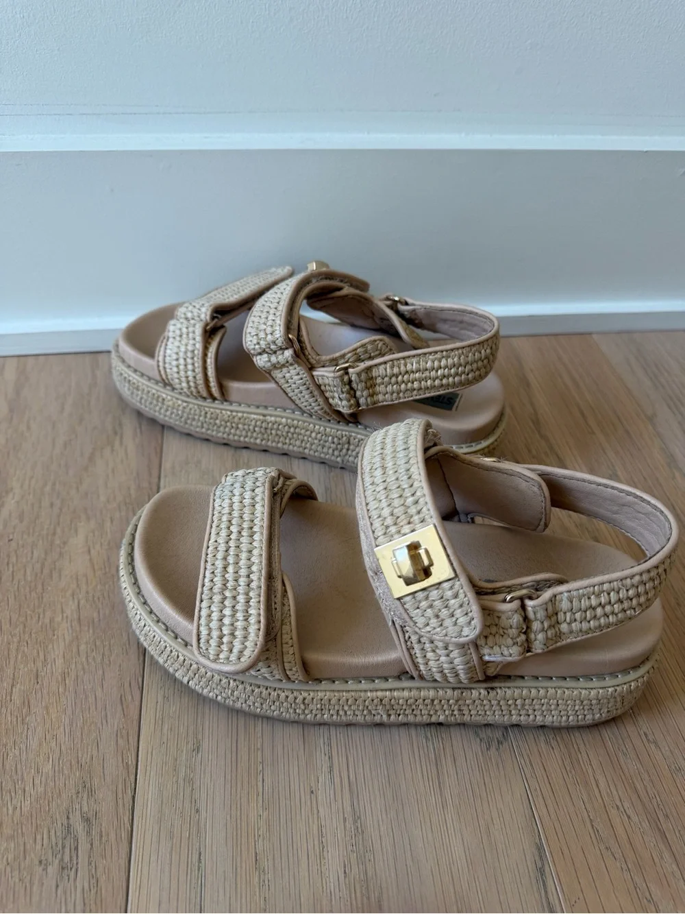 BIGMONA NATURAL RAFFIA Platform Shoes